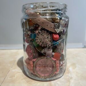 Mystery Jewelry Jar Colours Of The Rainbow